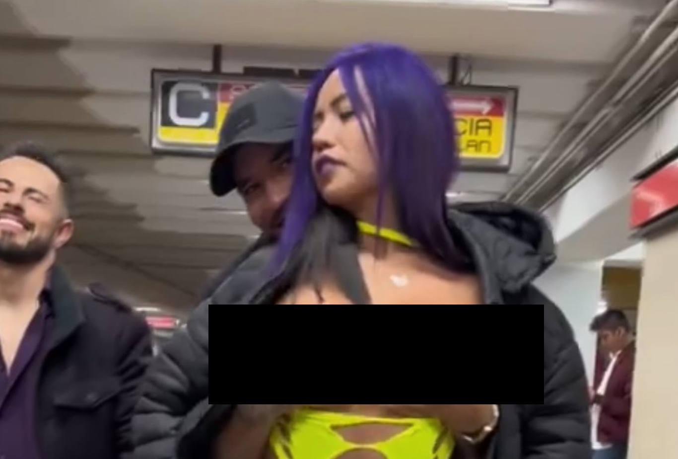 Luna Bella graba video XXX frente a usuarios en el metro CDMX